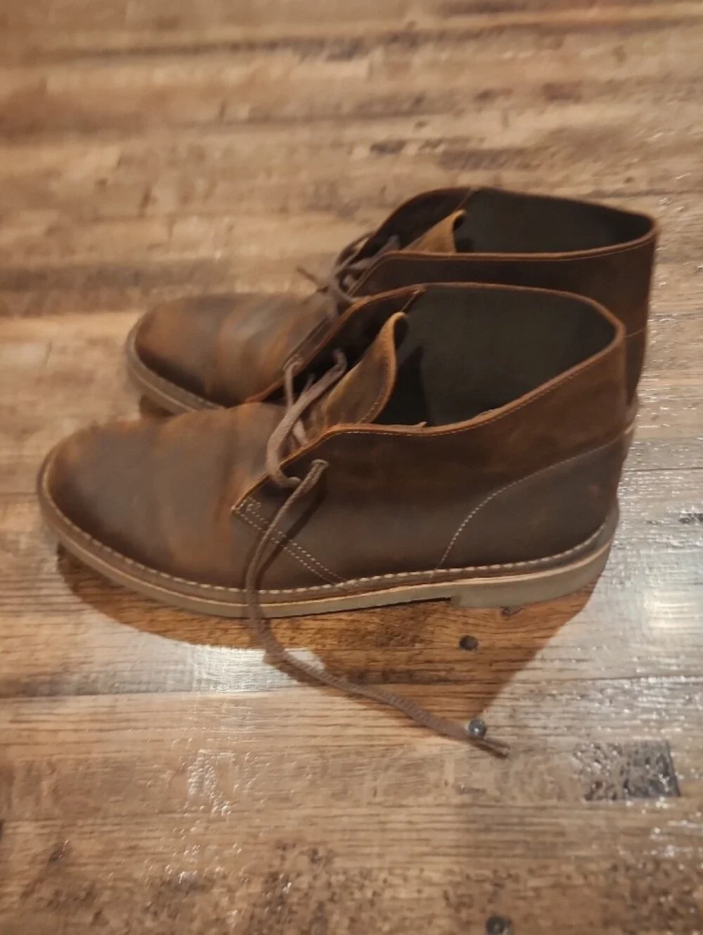 Clarks Men's Dark Brown Leather Chukka Boots
